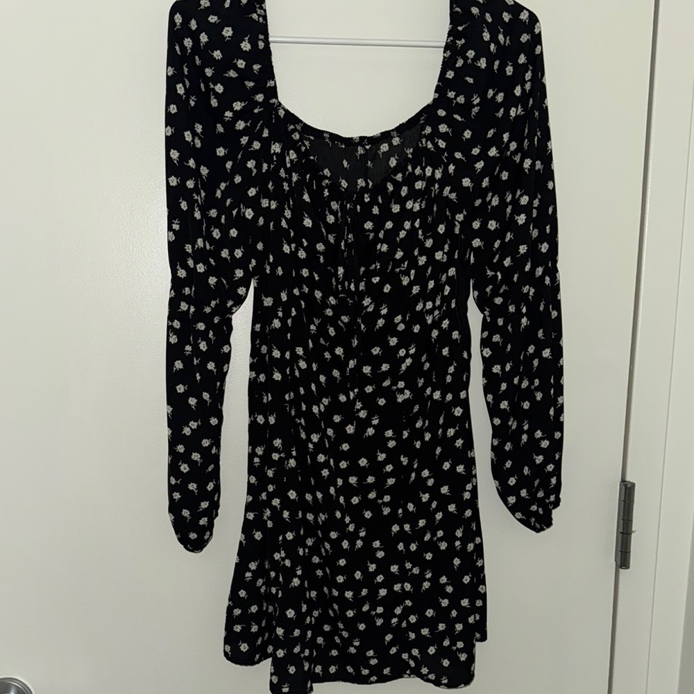 Elegant Black Floral Dress